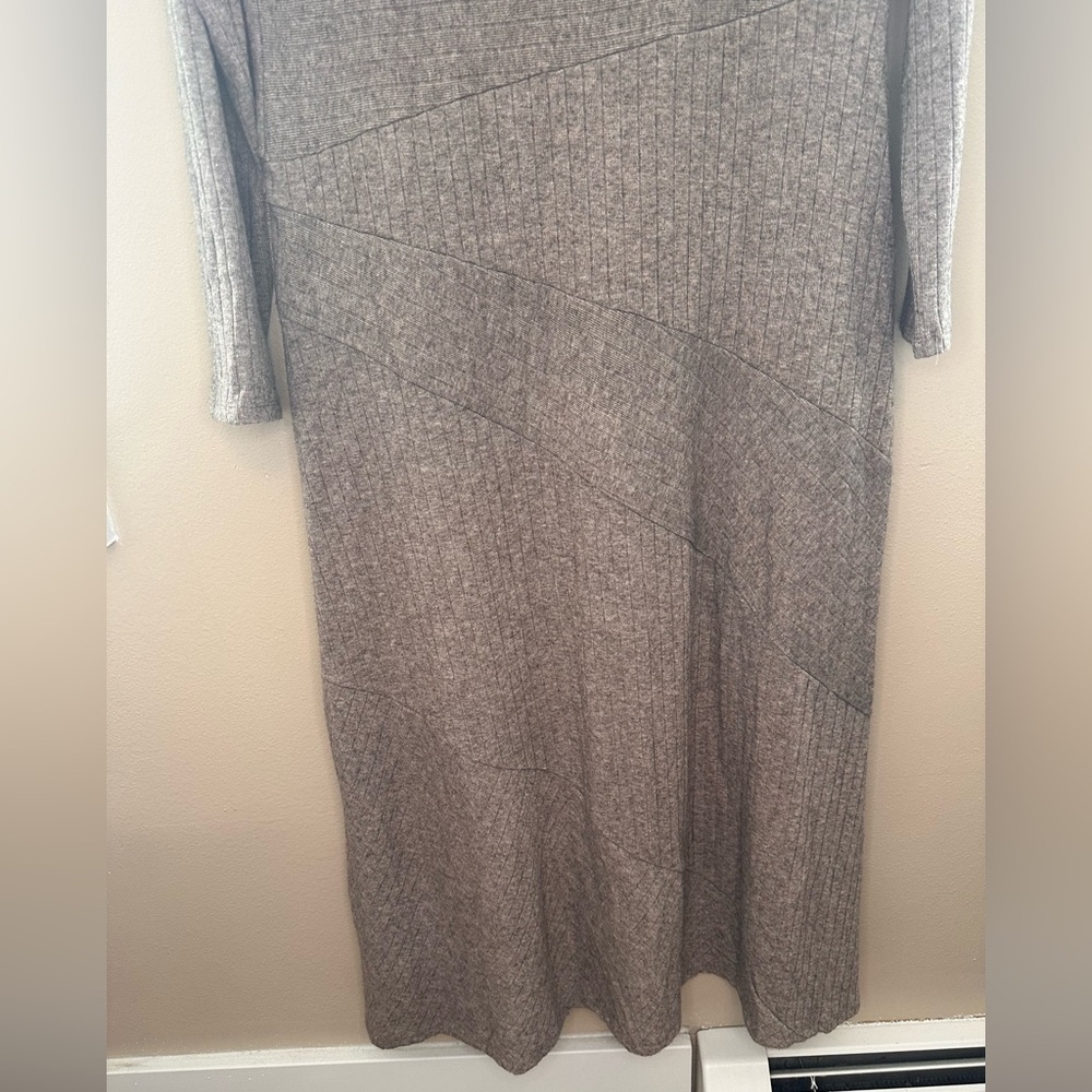 Soft Surroundings Tan/Cream Knit Long Sleeve Dress Size Large - Picture 8 of 9